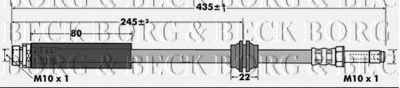 BORG & BECK bbh7430 -  Тормозной шланг